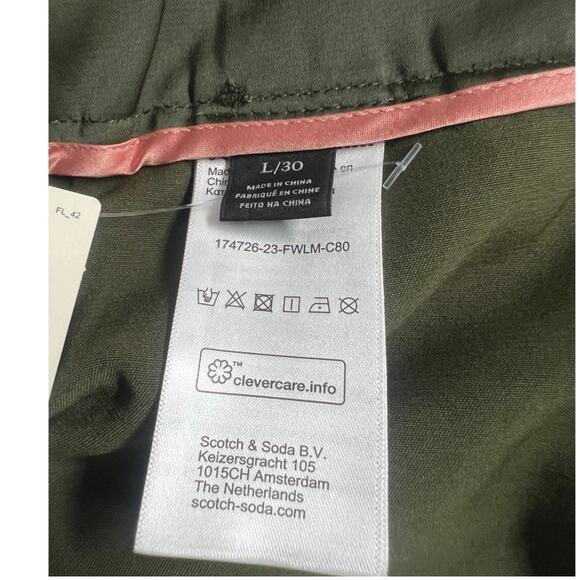 Scotch And Soda Faye High-Rise Tapered Leg Satin Cargo Pant Women's Large NEW - Picture 8 of 16